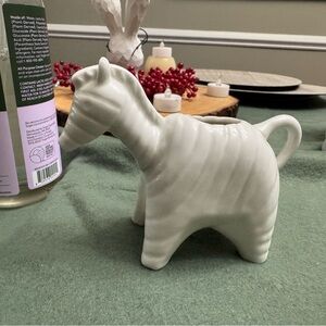 White Ceramic Zebra creamer